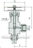 QJ1-B angle type pneumatic pipeline globe valve constructral diagram(pic1)