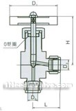 QJ1-B angle type pneumatic pipeline globe valve constructral diagram(pic2)