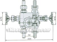 EN5-6 QFF3 three-valve manifold constructral diagram(pic1)