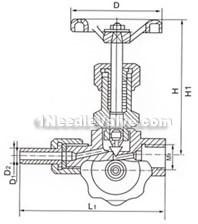 J19 pressure gage needle valve constructral diagram