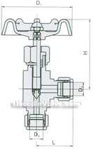 J94W/H sleeve angle type needle valve constructral diagram