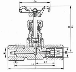 JJM1 pressure gage needle valve constructral diagram