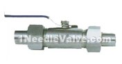 Q21SA external thread pipeline measurement ball valves (with welding pipe)(pic1)