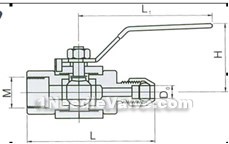 QG•QY1 air supply pipeline measurement ball valve constructral diagram