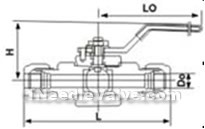 QG•Y1 sleeve type pipeline measurement ball valve constructral diagram