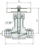 QJ-1A two-way pneumatic pipeline globe valve constructral diagram(pic1)