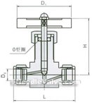 QJ-1A two-way pneumatic pipeline globe valve constructral diagram(pic2)