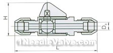 QY-1 pneumatic pipeline ball valve constructral diagram